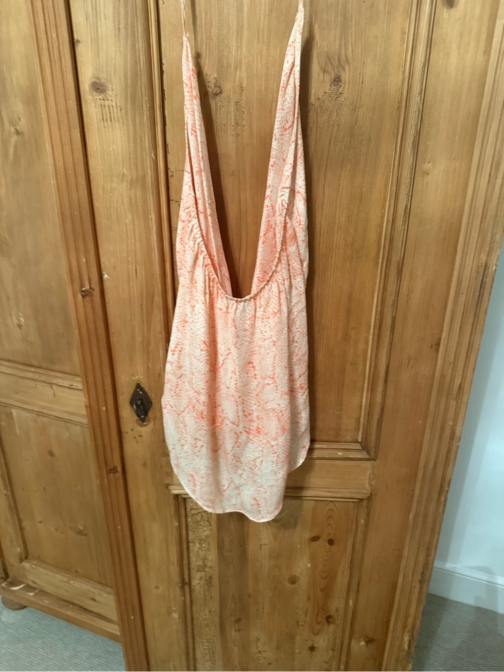 Women's Peach Print Scoop Back Tank Top